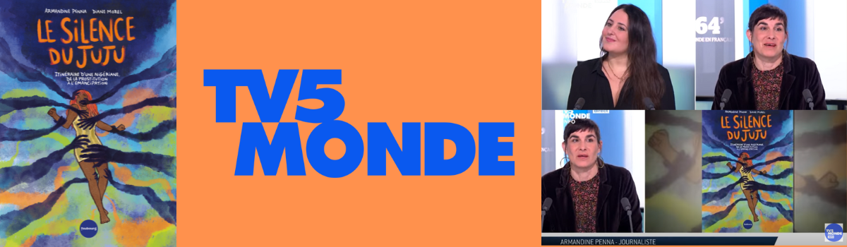 Armandine Penna sur le plateau de ’TV5Monde’