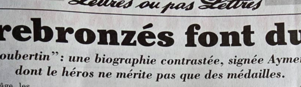 Le Canard enchaîné a lu ’Pierre de Coubertin’ 