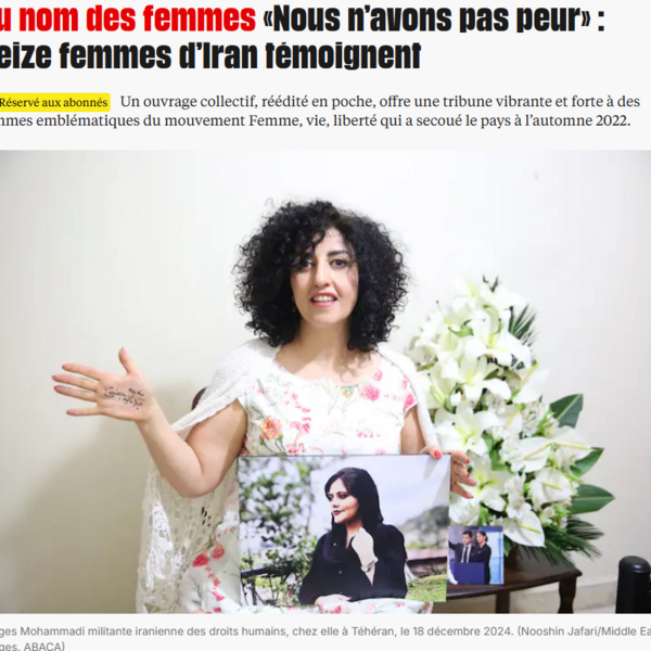 ’Nous n’avons pas peur’ dans Libération